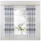 Charlotte Thomas Nevada Stripe Printed Polycotton Pencil Pleat Lined Curtains, Duck Egg, 66 x 72 Inch