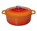 Chasseur Cast iron roaster round 22 cm - 3.2 L - Orange 4722