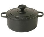 Chasseur Cast iron round casserole with lid, 18cm, 1.5l, matt black