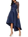 Chi Chi London Women's Leena Party Dress, Blue (Navy Nb), (Size:16)