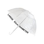 Clear See Through Dome Umbrella Wedding Prop Walking Rain Brolly Windproof