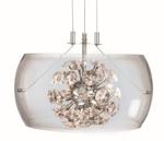 CLEARANCE Searchlight 3809-9cc 'Safia' Glass Drum Pendant Ceiling Light