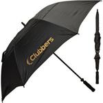 Clubbers Twin/Double Canopy 50″ Black Golf Umbrella Brolly