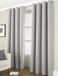 Country Club Thermal Blackout Eyelet Curtains 90″ X 90″, Linea Grey