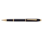 Cross Century II Black Lacquer Rollerball Pen - BLACK/GOLD PLATED