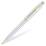 CROSS Century II Medalist - Ballpoint Pen in Chrome with 23 CT Gold-Plated Appointments incl. Premium Gift Box - Refillable Medium Ballpen