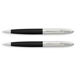 Cross Lexington Ballpoint Pen/Mechanical Pencil Pens Set Black/Chrome