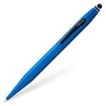 CROSS Tech2 Metallic Blue Ballpoint Pen with Stylus incl. Premium Gift Box - Refillable Medium Ballpen