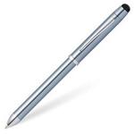 CROSS Tech3+ Engraved Frosty Steel Multi-Function Ballpoint Pen with Stylus incl. Premium Gift Box - Refillable Medium Ballpen & Pencil