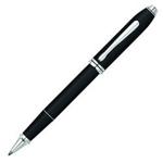 CROSS Townsend Black Lacquer Rollerball Pen with Rhodium-Plated Appointments incl. Luxury Gift Box - Refillable Rolling Ball Pen