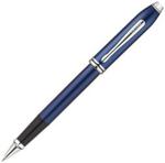 CROSS Townsend Quartz Blue Lacquer Rollerball Pen with Rhodium-Plated Appointments incl. Luxury Gift Box - Refillable Rolling Ball Pen