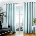 Curtina - Africa - Ready Made Lined Eyelet Curtains - 66″ Width x 72″ Drop (168 x 183cm) in Stone