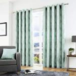 Curtina - Helsinki - Ready Made Lined Eyelet Curtains - 46″ Width x 72″ Drop (117 x 183cm) in Duck Egg Blue