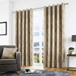 Curtina - Helsinki - Ready Made Lined Eyelet Curtains - 46″ Width x 72″ Drop (117 x 183cm) in Natural Beige