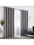 Curtina Leopard Lined Eyelet Curtains Graphite width: 168x183cm(66x72inches),width: 168x229cm(66x90inches),width: 229x229cm(90x90inches)