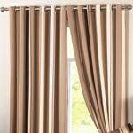 Curtina - Whitworth - Ready Made Lined Eyelet Curtains - 66″ Width x 54″ Drop (168 x 137cm), Natural