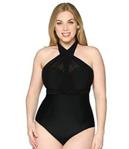 Curvy Kate Women's Wrapsody Swimsuit, Black (Black), 34E