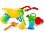 deAO Wheelbarrow Gardening and Seaside Beach Play Set with Bucket, Spade & Rake