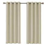 Deconovo Blackout Curtains Beige Super Soft Window Treatment Thermal Insulated Eyelet Blackout Curtains for Livingroom 46 x 54 Inch 2 Panels