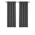 Deconovo Blackout Curtains Eyelet Super Soft Thermal Insulated Ring Top Blackout Curtains for Nursery 46 x 54 Drop Inch Dark Grey 2 Panels