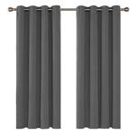 Deconovo Grey Blackout Curtains 46 x 54 Inch Eyelet Super Soft Thermal Insulated Bedroom Curtains Blackout Eyelet Curtains for Livingroom Light Grey 2 Panels