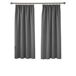 Deconovo Grey Blackout Curtains Super Soft Thermal Insulated Pencil Pleat Blackout Curtains Bedroom 46 x 54 Light Grey Two Panels