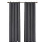 Deconovo Super Soft Thermal Insulated Curtains Eyelet Bedroom Blackout Curtains for Nursery 46 x 90 Drop Inch Dark Grey 2 Panels