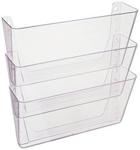 Deflecto A4 Linking Wall File Pocket - Clear (Pack of 3)