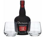 Dictador Aged 12 Years 0,7l (40%) Gift set with 2 glasses