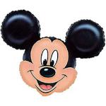 Disney 776401 Supershape Foil Balloon with Mickey Mouse Face Design - 1 Pc, Multicolor, Supersize