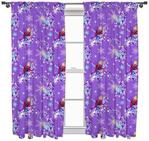 Disney Frozen Transparent' 54 inch Drop Curtain Set, Microfibre, Multicolour, 137 x 0.2 x 168 cm