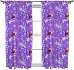 Disney FROZEN Transparent' 72 inch Drop Curtain Set, Fabric, Multicolour, 168 x 0.2 x 182 cm