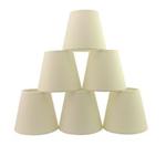 Doooitlight Set of 6 Clip LampShades for Candle Crystal Chandelier(Cream TC)