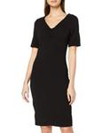 Dorothy Perkins Women's Black Ruched V Neck Bodycon Dress Casual, 6