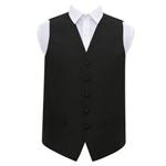 DQT Men Solid Check Plain Wedding Tuxedo Waistcoat Black 38″