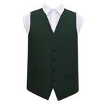 DQT Men Solid Check Plain Wedding Tuxedo Waistcoat Dark Green 46″