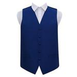 DQT Men Solid Check Plain Wedding Tuxedo Waistcoat Royal Blue 48″