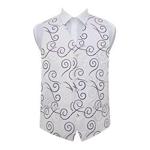 DQT New Scroll Men's Waistcoat (38″, Purple)