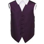 DQT Premium Woven Jacquard Greek Key Cadbury Purple Boy's Wedding Waistcoat Vest - 2 Years: 22″