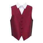 DQT Premium Woven Microfibre Plain Solid Check Burgundy Kids Children Boy's Wedding Tuxedo Waistcoat Vest 26″