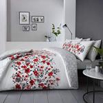 Dreams & Drapes - Gabriella - Easy Care Duvet Cover Set - King, Red,GBARD31PTD