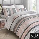 Dreams & Drapes Hanworth-Easy Care Duvet Cover Set, Pink, Double