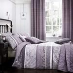 Dreams & Drapes - Hanworth - Easy Care Duvet Cover Set - Super King, Heather