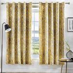 Dreams & Drapes - Maduri - Ready Made Lined Eyelet Curtains - 66″ Width x 72″ Drop (168 x 183cm) in Ochre