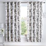 Dreams & Drapes - Marinelli - Ready Made Lined Eyelet Curtains - 66″ Width x 72″ Drop (168 x 183cm), Grey