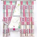 Dreams & Drapes - Shantar Lined Pencil Pleat Curtains - 66x72 (168 x 183cm), Pink