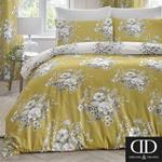 Dreams 'n' Drapes Mirabella Floral Easy Care Duvet Cover Set, Ochre, Double