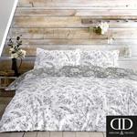 Dreams 'n' Drapes Vintage Birds Easy Care Duvet Cover Set, Grey, King