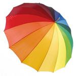 Drizzles Rainbow Golf Umbrella (One Size) (Rainbow)