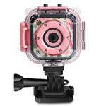 DROGRACE Kids Camera 1080P HD Digital Camera Underwater Waterproof Sports Action Cam Camcorder for Girls Boys Birthday Children First Camera (Pink)